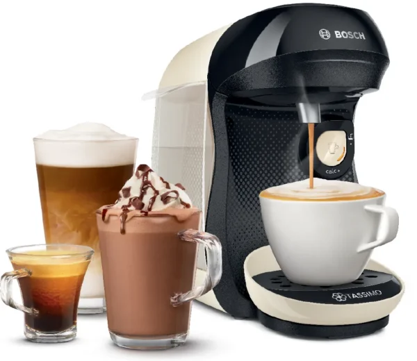 Bosch Tassimo Happy Pod Coffee Machine Cream – TAS1007GB