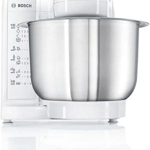Bosch Kitchen Mixer 2.7 kg, 600 W – White/Stainless Steel – MUM4807GB