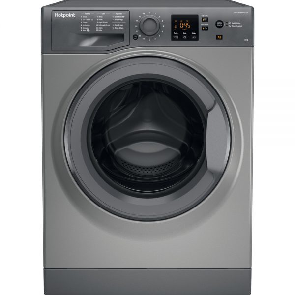 Hotpoint 8kg 1400 Spin Washing Machine Graphite - NSWM843CGG