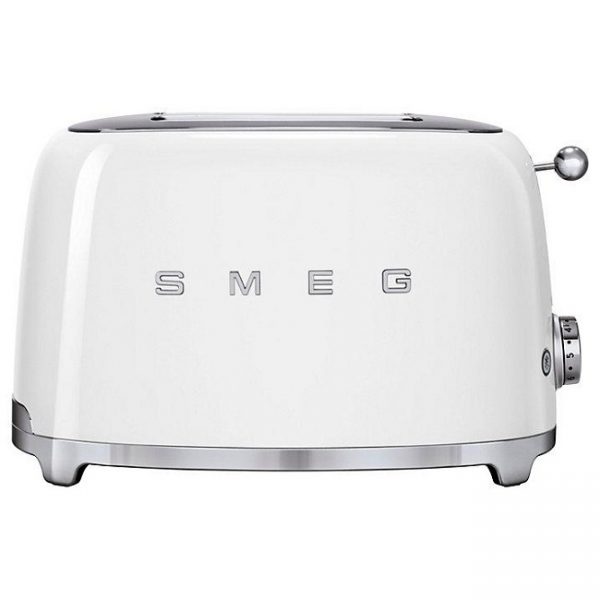 Smeg 50’s Retro Style Aesthetic 2 Slice Toaster White – TSF01WHUK