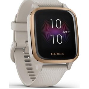 Garmin Venu Sq Music Edition Smart Watch – Rose Gold & Light Sand – 010-02426-11
