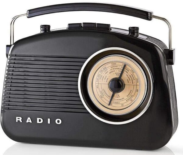 Nedis AM/FM Radio , Battery Powered , Mains Powered Analogue 4.5 W - RDFM5000 Black