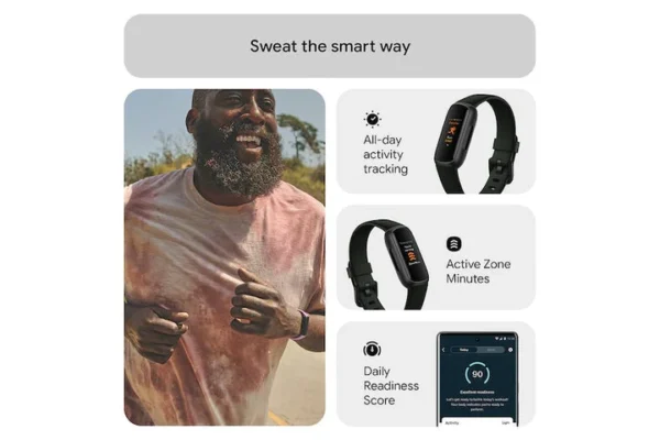 Fitbit Inspire 3 Health & Fitness Smart Watch – Black & Midnight Zen | 79-FB424BKBK