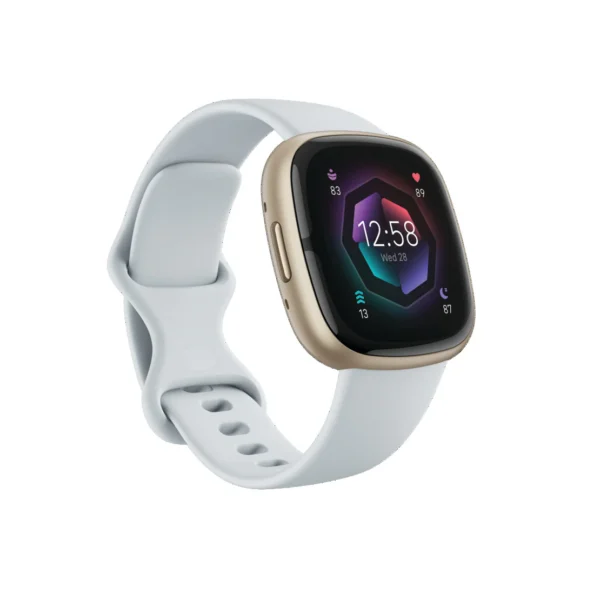 Fitbit Sense 2 Health & Fitness Smart Watch – Blue Mist & Soft Gold | 79-FB521GLBM