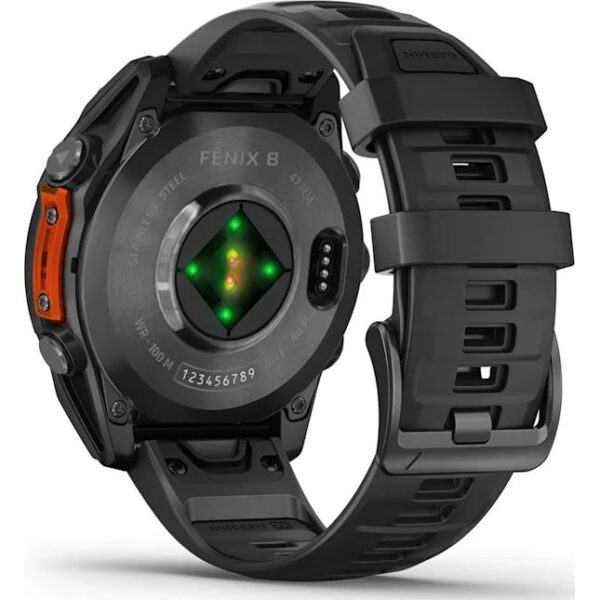 Garmin fēnix® 8 47 mm AMOLED Slate grey with Black silicone band 010-02904-00