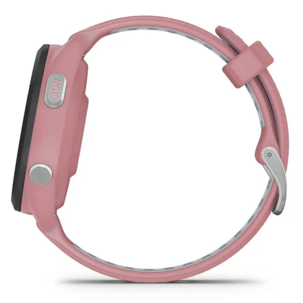 GARMIN Forerunner® 265S Black Bezel with Light Pink Case and Light Pink/Powder Grey Silicone Band 010-02810-15