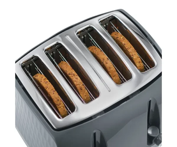 Russell Hobbs Honeycomb 4 Slice Grey Toaster 26073