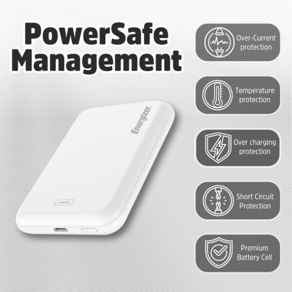 Energizer 5000mAh Magnet Wireless Power Bank QM5000-WE