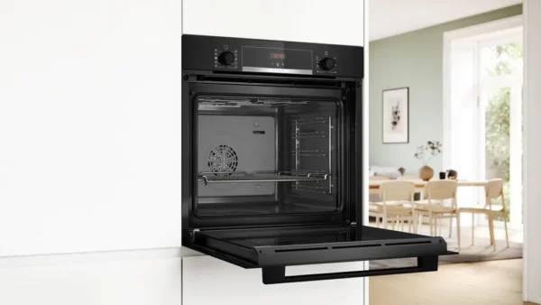 Bosch Series 4 Built-in oven with added steam function 60 cm Black HQA534BB3B