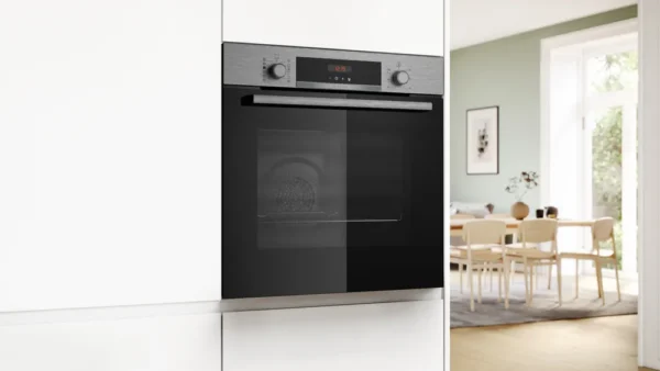 Bosch Series 4 Built-in oven with added steam function 60cm Black HQA574BS3B