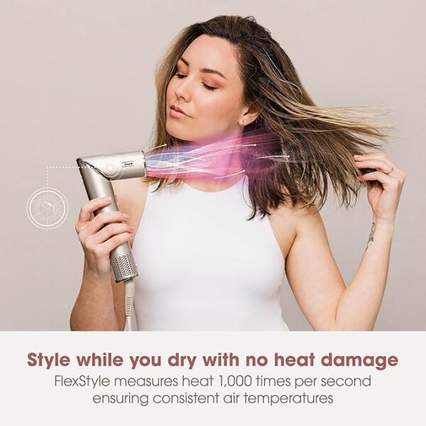 Shark Flex Style 4-in-1 Air Styler & Hair Dryer For Curly & Coily Hair Stone HD435SLUK