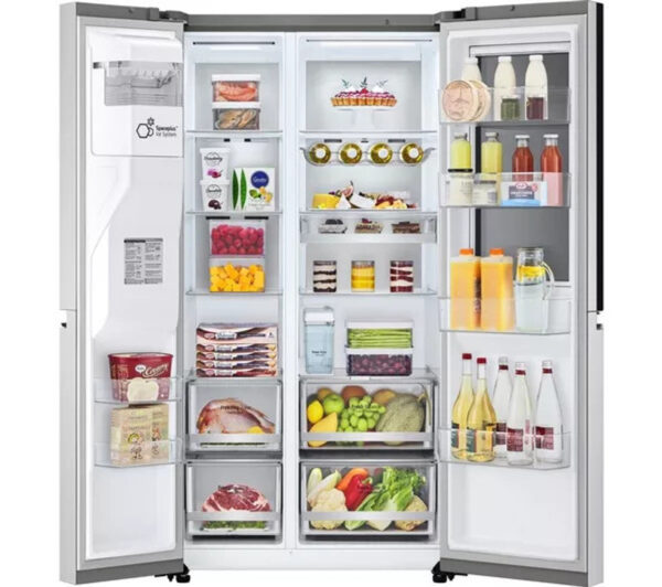 LG InstaView American Style Fridge Freezer Silver Total No Frost Plumbed GSXV90BSAE